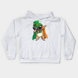 Dabbing Pug St Patricks Day Boys Leprechaun Irish Kids Hoodie